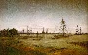 Caspar David Friedrich Port by Moonlight oil painting on canvas